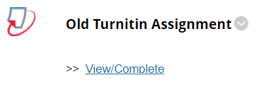 Old Turnitin assignment with old logo