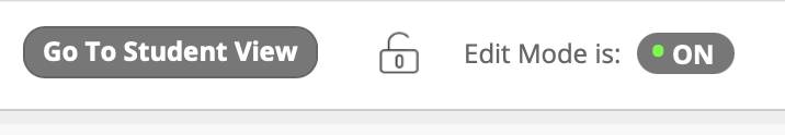 Student View button next to open lock icon